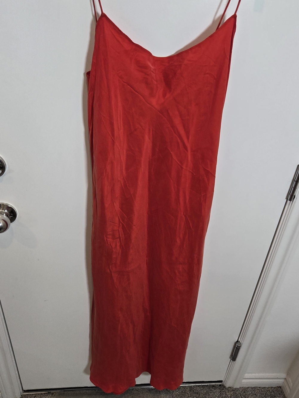 J. Crew Vibrant Red Midi Slip Dress